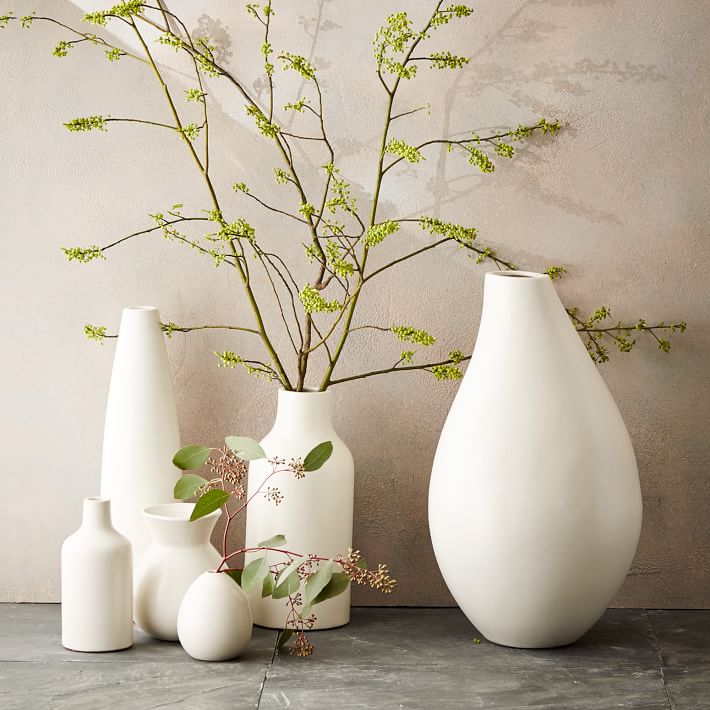 home decor finds erin erinslately erins lately west elm pure white ceramic vases entryway table