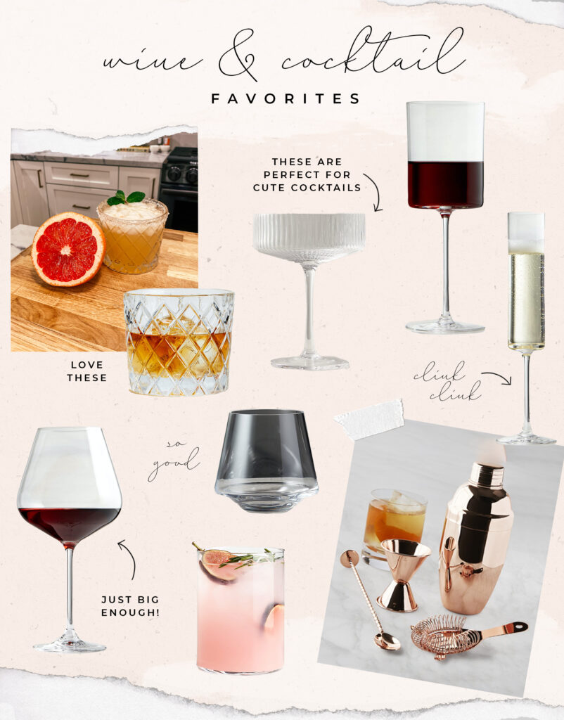 wine and cocktail glassware favorites