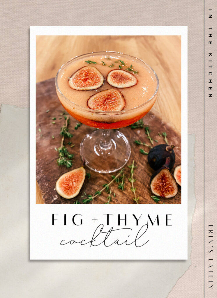 fig thyme gin cocktail