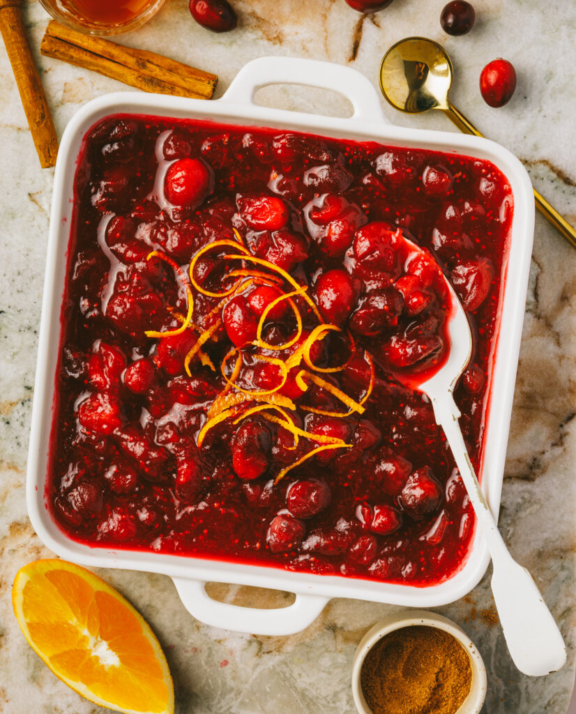 Homemade Cranberry Sauce recipe for thanksgiving christmas fall and winter