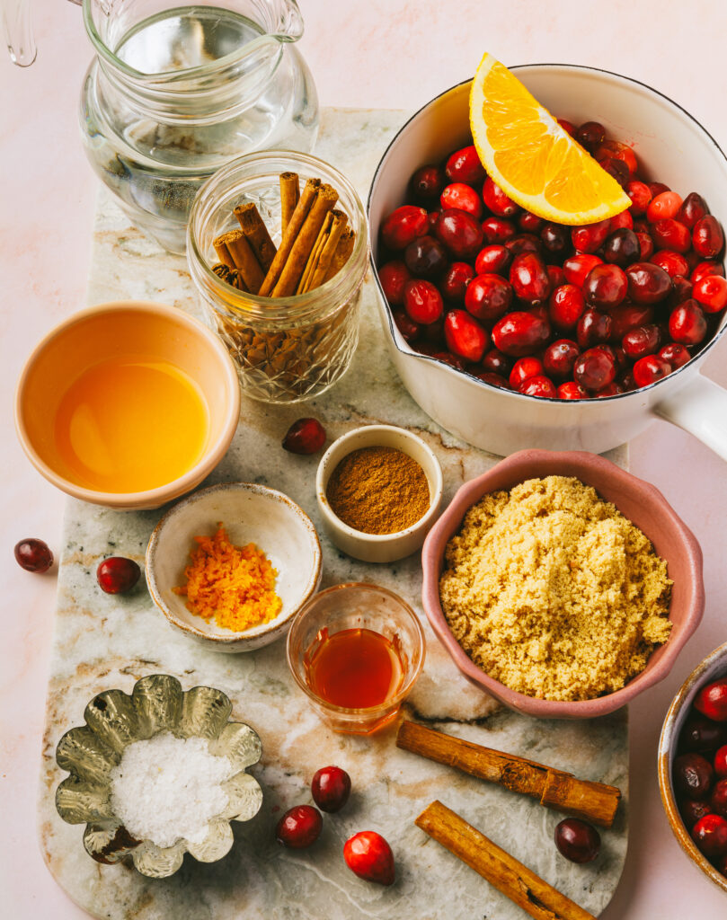 Homemade Cranberry Sauce recipe for thanksgiving christmas fall and winter