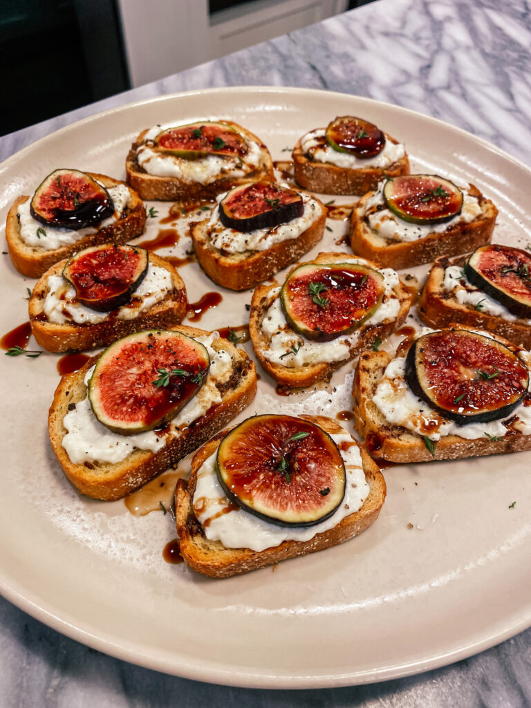 Burrata and Fig Bites appetizer side dish recipe delicious best
