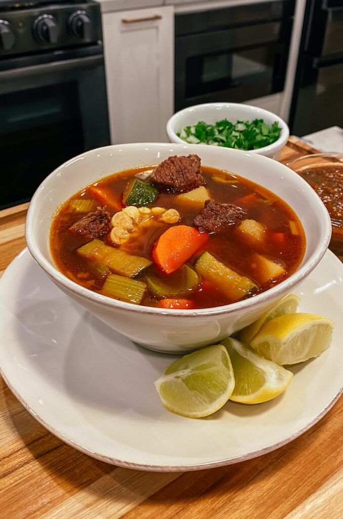 This Cocido (Caldo de Res) recipe is basically beef and vegetable soup and the perfect comforting meal