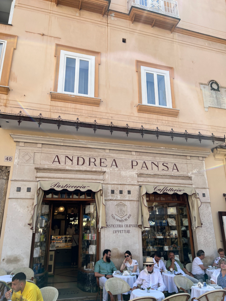 amalfi coast italy travel guide for best restaurant at Pasticceria Andrea Pansa pastry shop