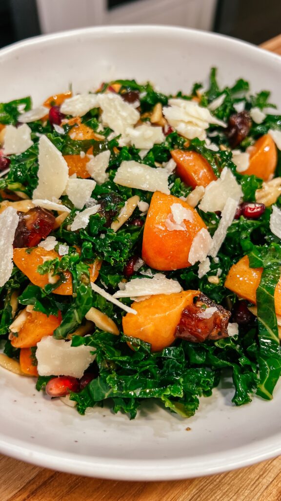 simple and easy Crunchy Kale Apricot Salad recipe
