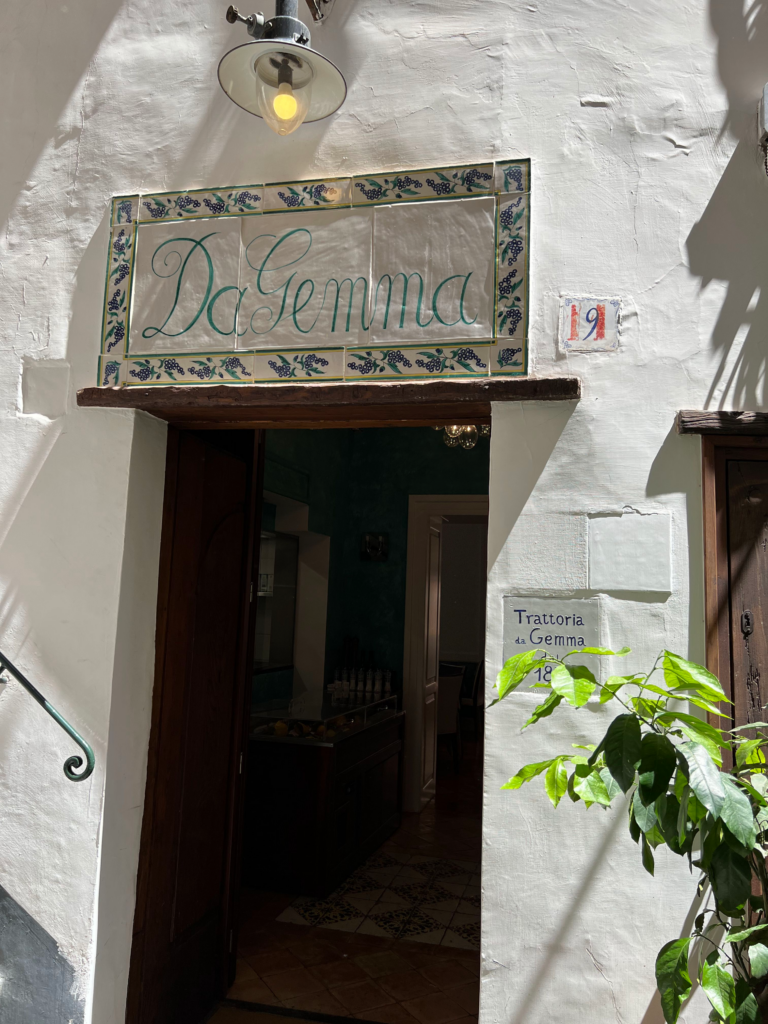 amalfi coast italy travel guide for best restaurant at trattoria da gemma ristorante