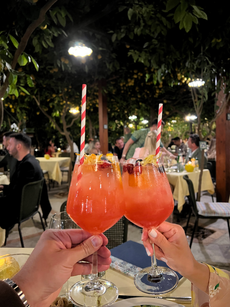 Capri italy travel guide for best restaurant at Da Paolino lemon trees in amalfi coast island