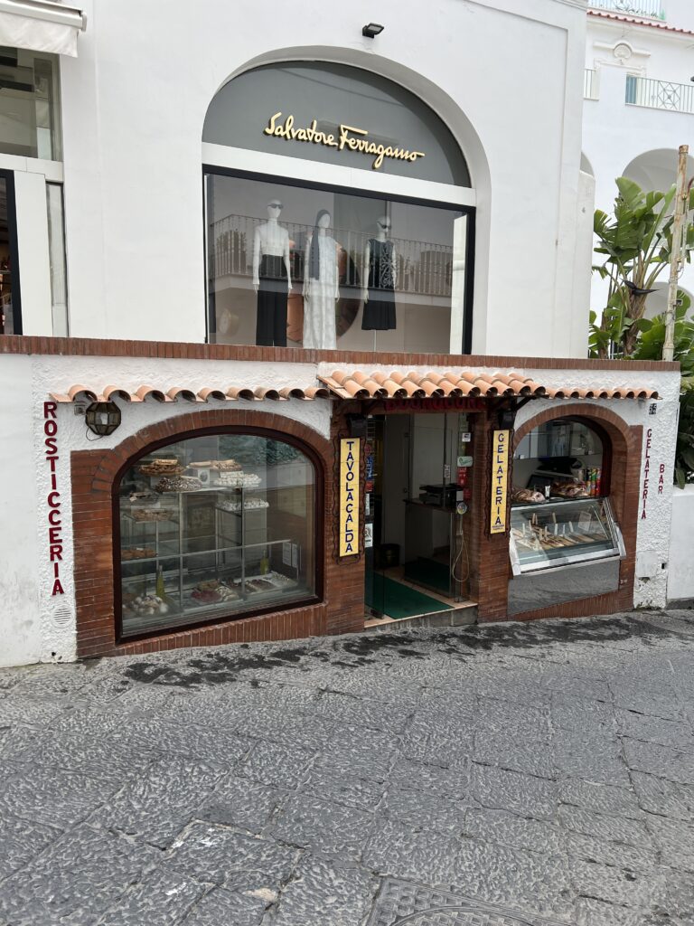 Capri italy travel guide for best gelato at Buonocore Gelateria Pasticceria Gastronomia e Tavola Calda in amalfi coast island