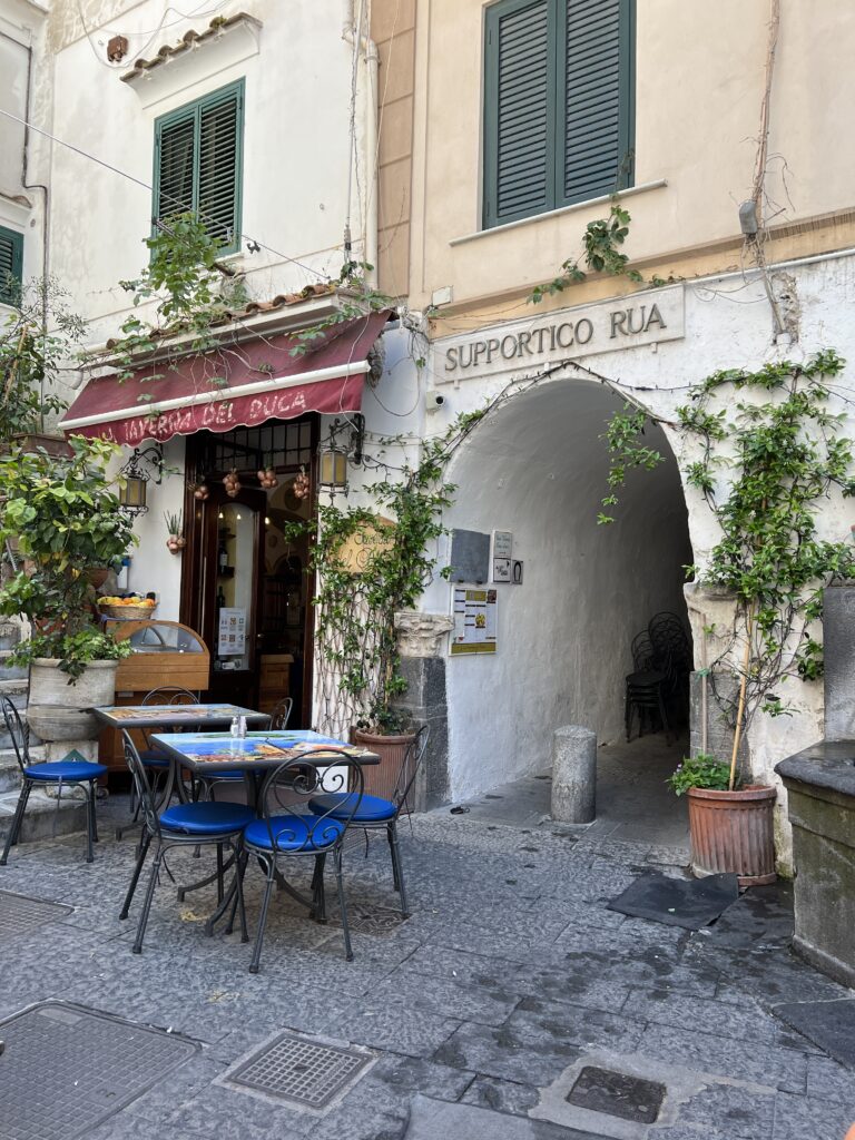 amalfi coast italy travel guide for best restaurant at la taverna del duca ristorante