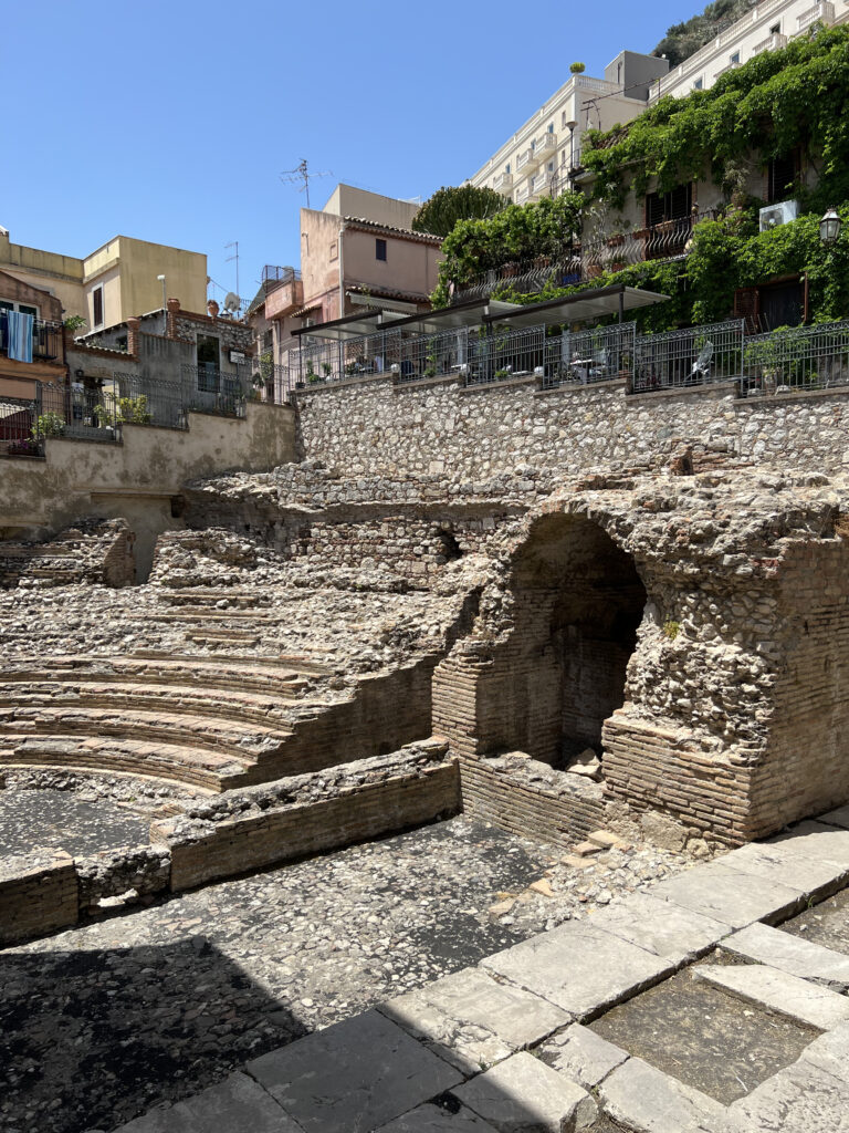 taormina italy travel guide and itinerary for best ancient ruins at odeon amphitheater in sicily
