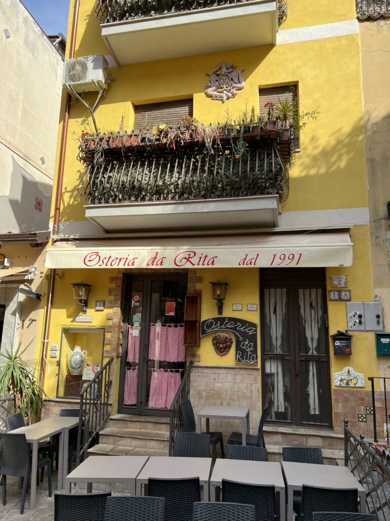 taormina italy travel guide and itinerary for best osteria da rita dal 1991 restaurant in sicily