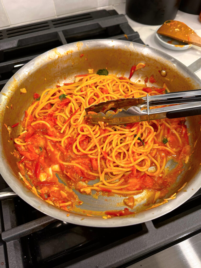 spicy garlic cherry tomato pasta recipe