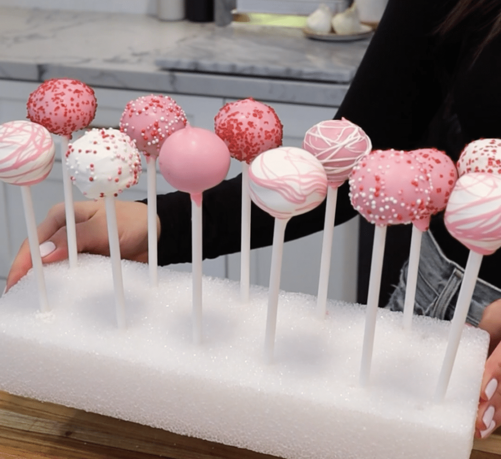 valentine's day and galentine's day cake pops