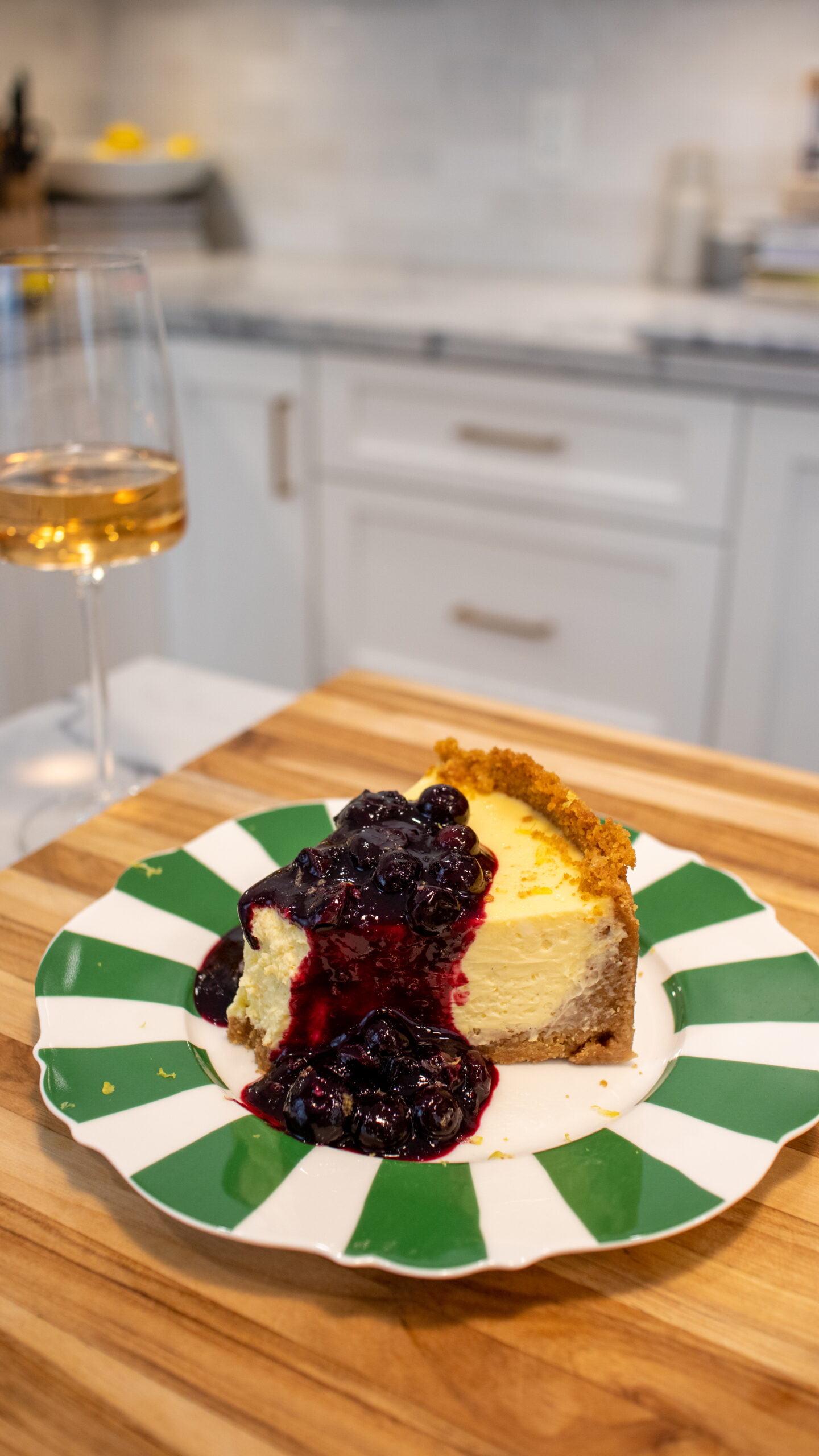 This Lemon Cheesecake with Blueberry Compote is surprisingly easy to make, creamy, and delicious, making it the perfect dessert to have with friends and family