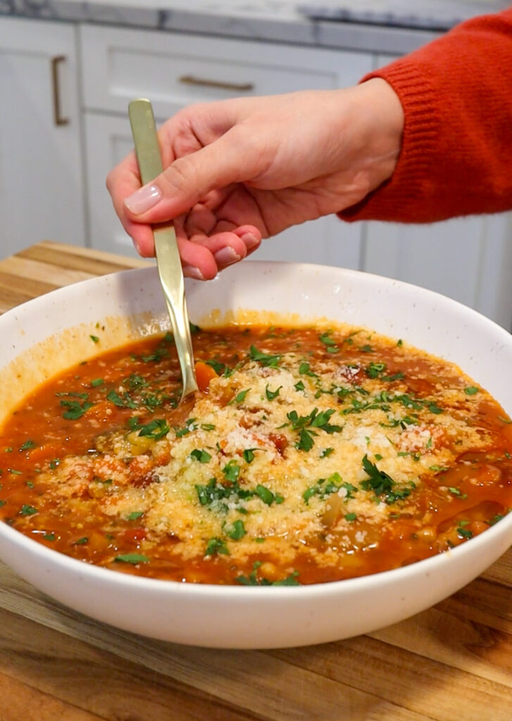 the viral blue zones longevity minestrone soup recipe is the most delicious and simple healthy dinner meal