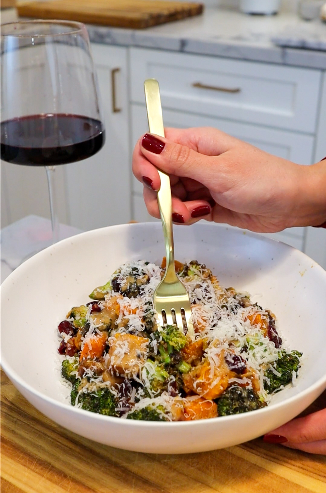 the perfect Roasted Broccoli and Honeynut Squash Salad with Maple Dijon Vinaigrette recipe for thanksgiving and the holidays